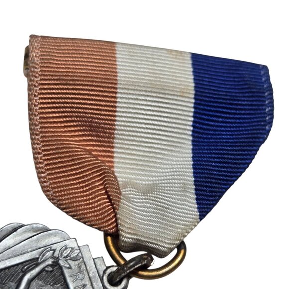 1955 Novice 2nd Place Medal Ribbon 100 Meter Freestyle Swimming Award Vintage - Picture 13 of 16